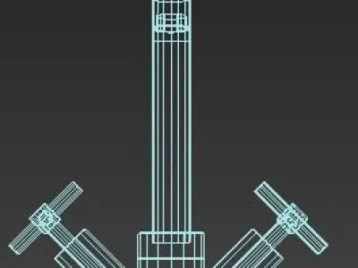 Kitchen and bathroom Tap 4 3D model