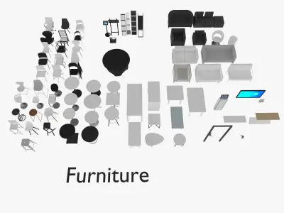Exhibition design pack 3D model