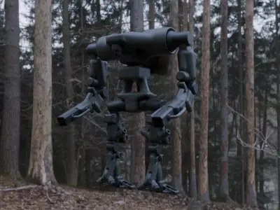 Mecha - Prototype 004 Low-poly 3D model
