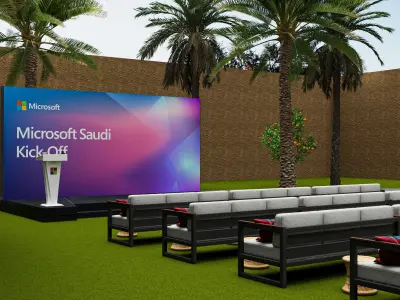 stage with environment 3D model
