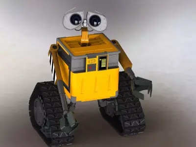 Wall- E wall - robot with big eyes 3D model