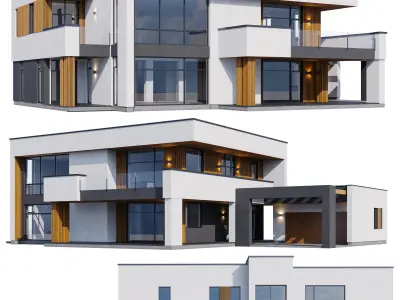 Modern house V89 3D model