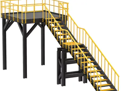Factory Staircase 03 3D model