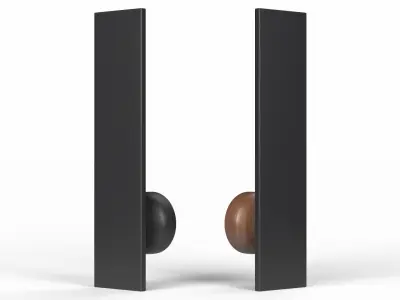 Tumalo Black Bronze Knob Exterior Door Hardware 3D model