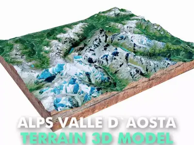 Alps Valle D Aosta Italy 3D model