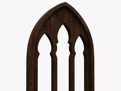 Medieval window Low-poly 3D model