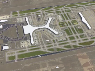 Kunming - Airport - KMG Low-poly 3D model
