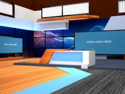 virtual set for tv shows 3D model