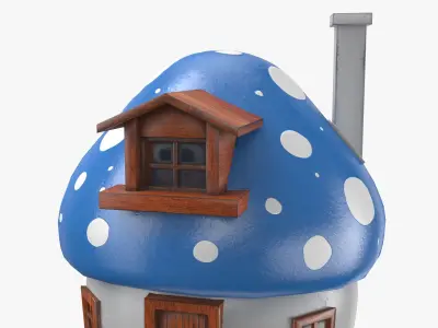 Smurfs House Low-poly 3D model