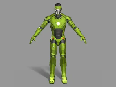 Mech character  Low-poly 3D model
