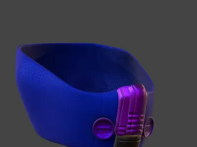 Gas mask helmet 3d model scifi Low-poly  Low-poly 3D model 136