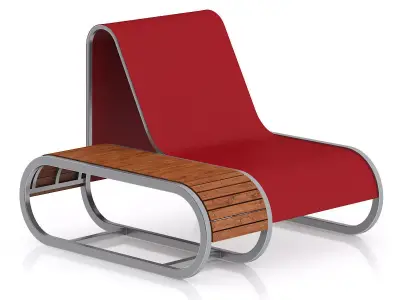 Modern Red Chair 3D model