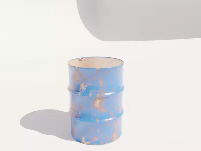 Metal Barrel MK1- Low Poly Asset  Low-poly 3D model