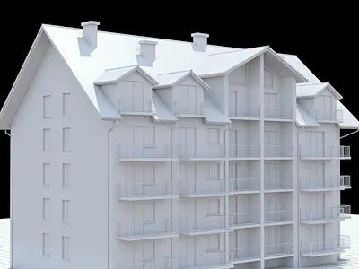 Apartment building 2 3D model