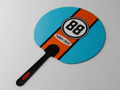 Plastic hand fan Low-poly 3D model