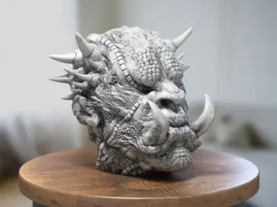 Robot demon Headphone Stand Demon headphone stand 3D print model