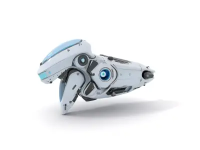 Futuristic Hovercraft model pack Low-poly 3D model