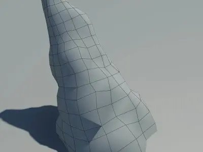 Stone rock Low-poly 3D model