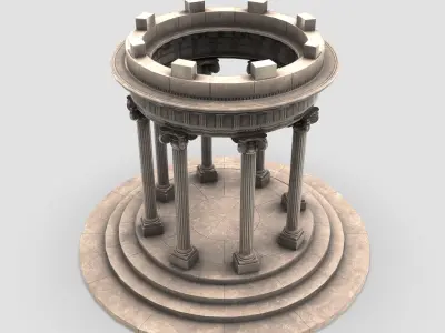 Garden Rotunda LP  Low-poly 3D model