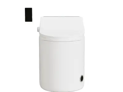 Modern Smart One Piece Floor Mounted Elongated Toilet and Bidet  3D model