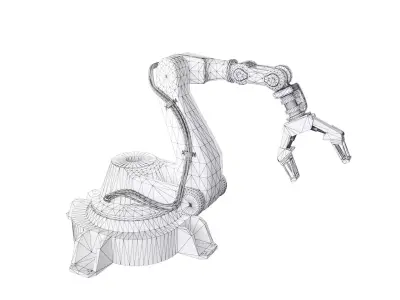 Mechanical arm Low-poly 3D model buy