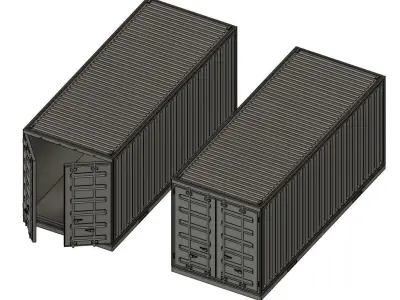 1-87 Scale H0 Model Container for Model Trains and Dioramas 3D print model