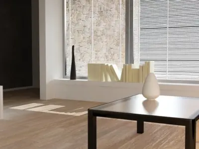 Living room scene vray 3D model