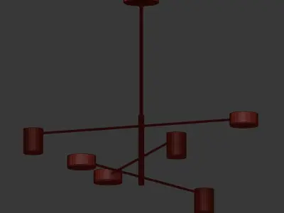 Counterpoint 6 Light Led Pendant 3D model