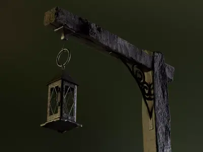 Medieval Lantern Low-poly 3D model order