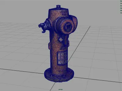 Fire Hydrant Low-poly 3D model