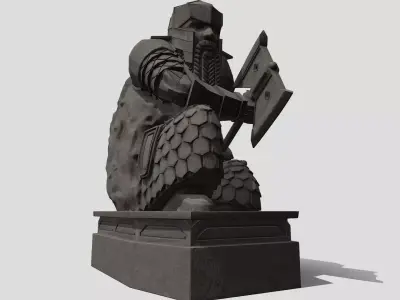 Dwarf guardian statue of Erebor 3D model