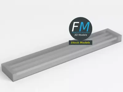 Industrial old fluorescent lamp 3D model