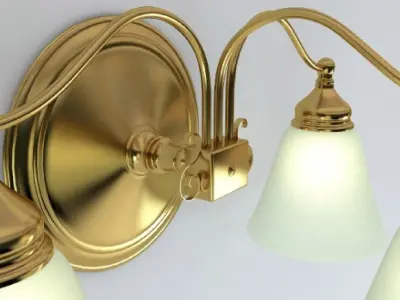 Wall Light Fixture 3d Model 3D model