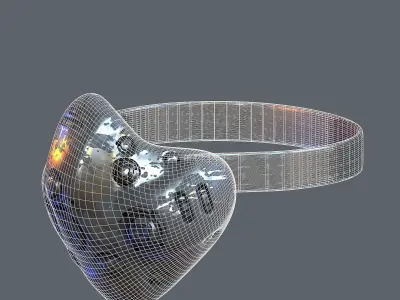 Gas mask helmet 3d model scifi Low-poly  Low-poly 3D model