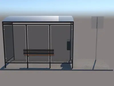 Bus Stop 3D model 3D model