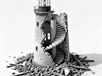 Repurposed Post-Apocalyptic Lighthouse Shelter 3D Model Low-poly 3D model