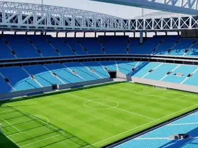 Krestovsky Stadium -  Saint Petersburg - Russia Low-poly 3D model