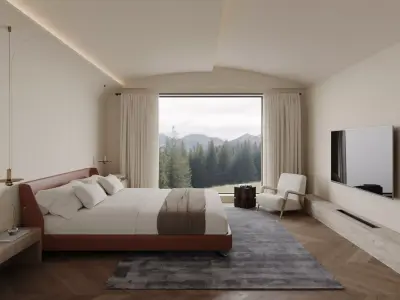 Bedroom interior scenes 3D model 39