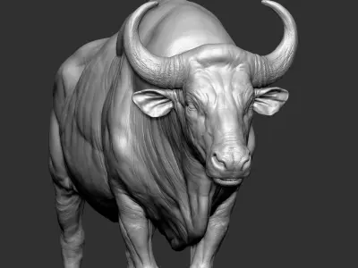  Gaur Bos gaurus VFX most Zbrush Sculpture Digitale 