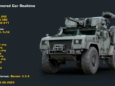  Titan Armored Car with Interior Realtime 