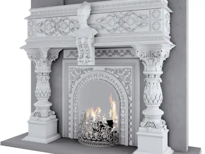 Fire place 02 3D model