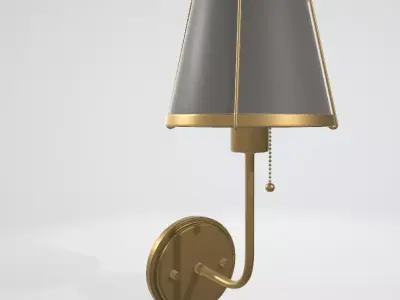 Clarke Wall Light with Pull switch Low-poly 3D model