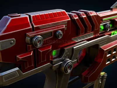 Scifi Desert Eagle Low-poly 3D model