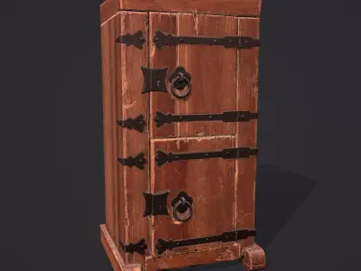 Medieval Style Wardrobe Low-poly 3D model
