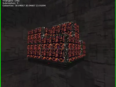 3D  Sci-fi Buildings Low-poly 3D model