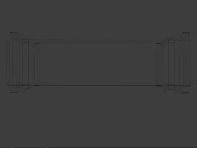 Bench Low-poly 3D model wooden Free low-poly 3D model