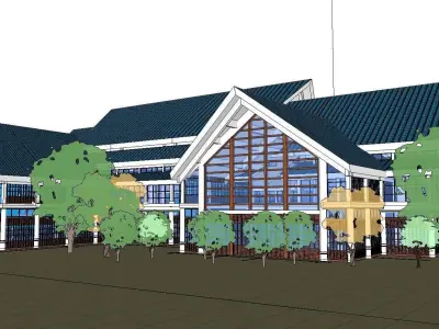 vacation spot-Resort-Fashion Leisure Hotel-0124 3D model