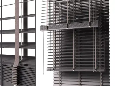 Wooden Blinds Set 38 3D model