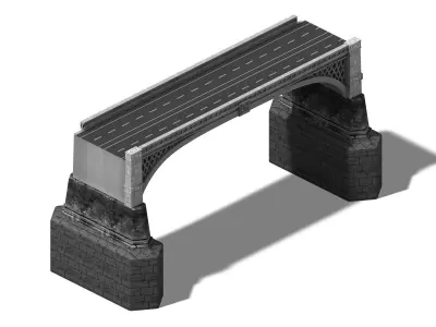 Future World - Bridge Pier 01 3D model