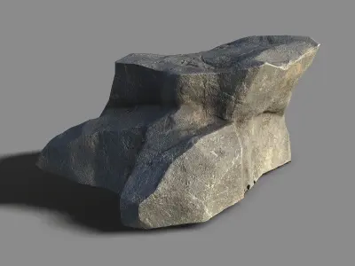 Mountain Rock 02 Low-poly 3D model